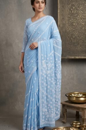 Lucknowi Chikankari Saree